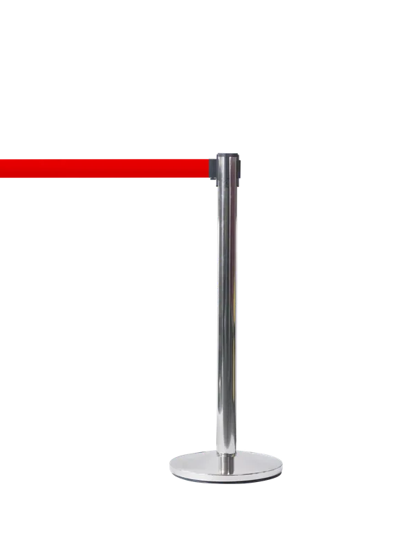 Royal Basic – Rostfri stolpe med rött band 3m — produktbild 2