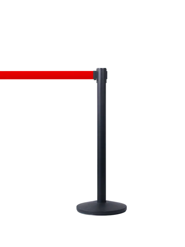 Royal Basic – Svart stolpe med rött band 3m — produktbild 2