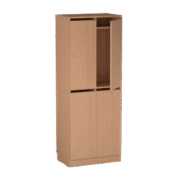 Origpic — Personalskåp – 4 fack med postfack 660x420x1725 mm