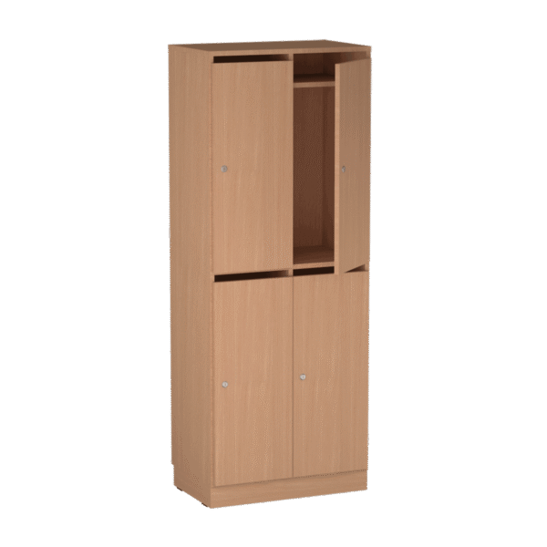 Origpic — Personalskåp – 4 fack med postfack 660x420x1725 mm