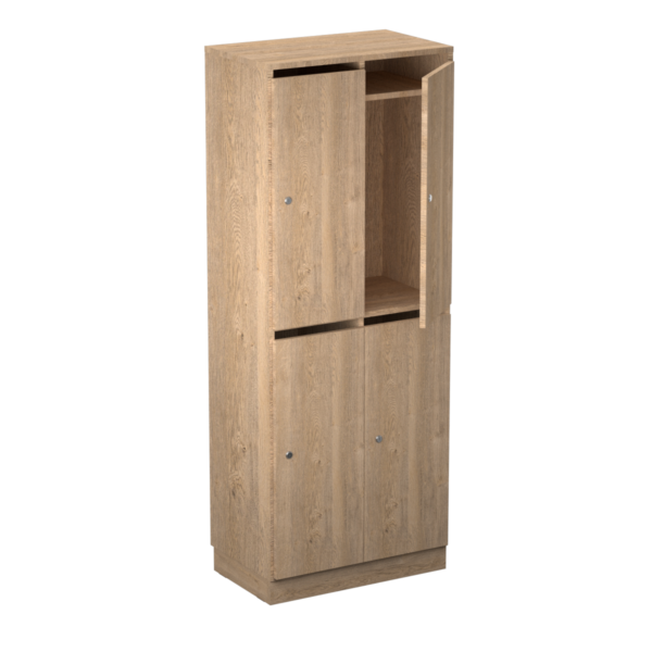 Origpic cae — Personalskåp – 4 fack med postfack 660x420x1725 mm