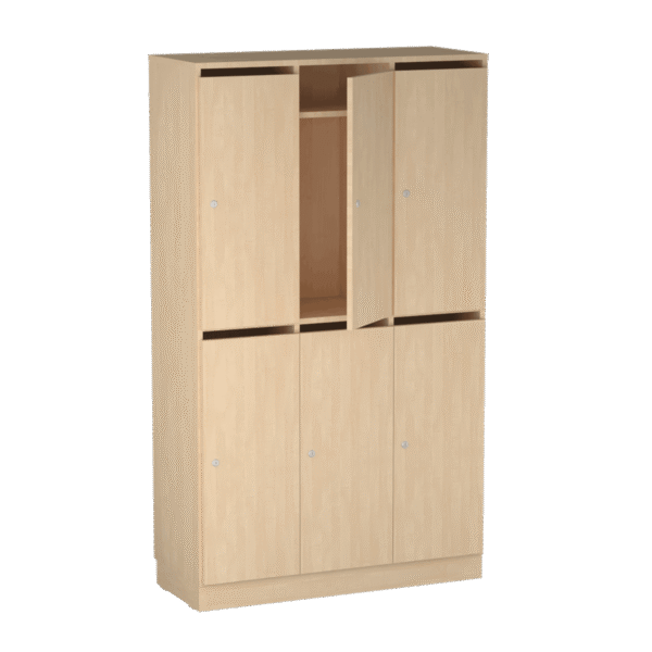 Origpic ca fc — Personalskåp – 6 fack med postfack 1000x420x1725 mm