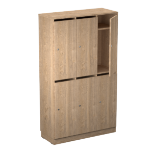 Origpic f d — Personalskåp – 6 fack med postfack 1000x420x1725 mm