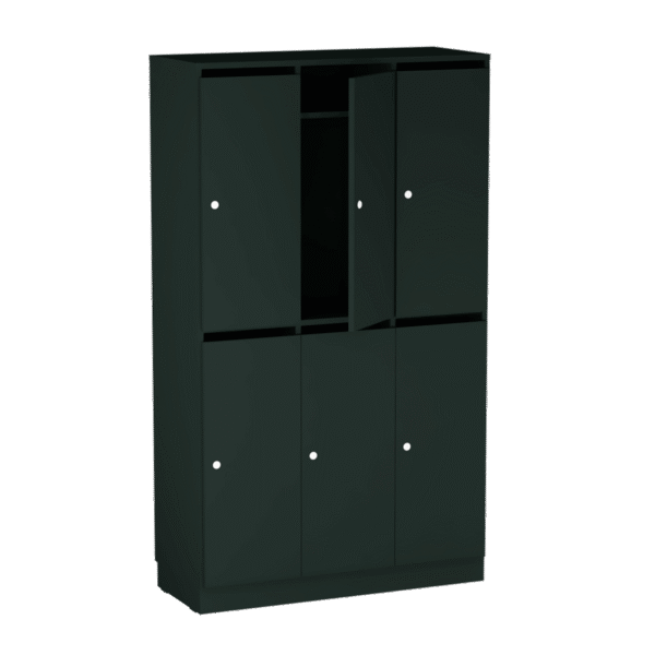 Origpic c dbb — Personalskåp – 6 fack med postfack 1000x420x1725 mm