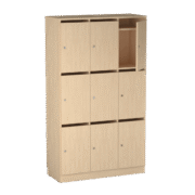 Origpic f b — Personalskåp – 9 fack med postfack 1000x420x1725 mm