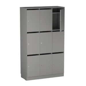 Origpic de — Personalskåp – 9 fack med postfack 1000x420x1725 mm