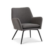 Origpic b a — Bankeryd fåtölj – Svart stativ med grå tyg