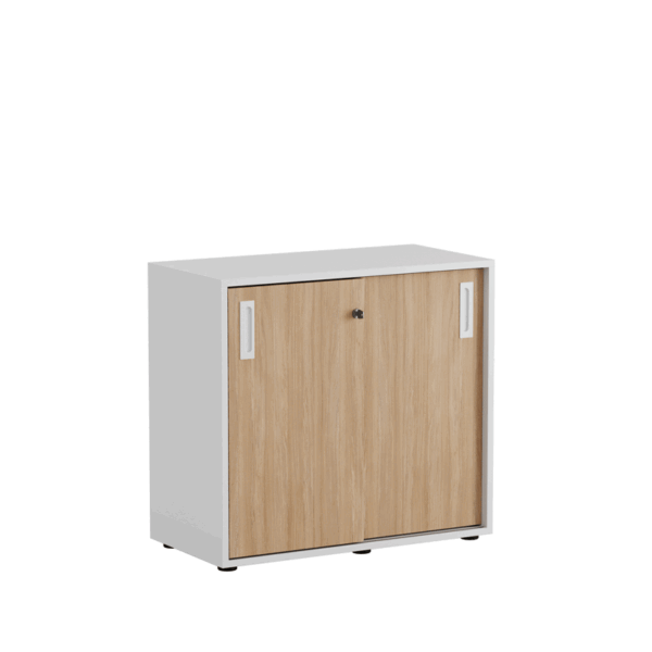 Origpic b eb — Småland Skjutdörrsskåp med plastfötter – 80 cm x 73,5 cm