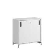 Origpic bb — Småland Skjutdörrsskåp med metallfötter – 80 cm x 73,5 cm