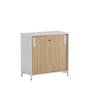 Origpic ca — Småland Skjutdörrsskåp med metallfötter – 80 cm x 73,5 cm