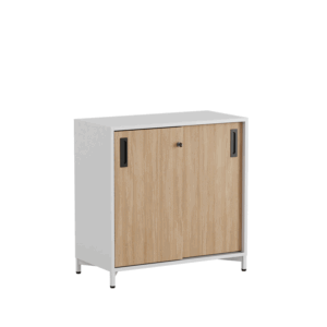 Origpic c cf — Småland Skjutdörrsskåp med metallfötter – 80 cm x 73,5 cm