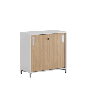 Origpic e d — Småland Skjutdörrsskåp med metallfötter – 80 cm x 73,5 cm