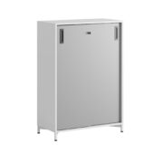 Origpic a f — Småland Skjutdörrsskåp med metallfötter – 80×115,5 cm