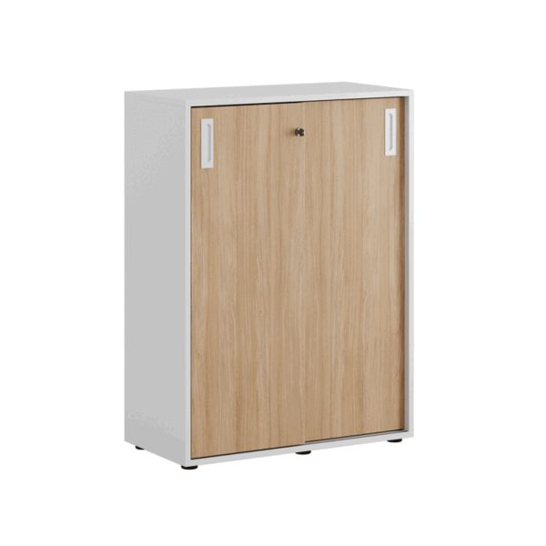 Origpic ab — Småland Skjutdörrsskåp med plastfötter –  80 cm x 109 cm