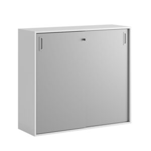 Origpic b a — Småland Skjutdörrsskåp – Bredd 120 cm x Höjd 107,5 cm, Vit, grå eller ek. Från: