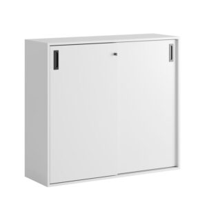 Origpic b c a — Småland Skjutdörrsskåp – Bredd 120 cm x Höjd 107,5 cm, Vit, grå eller ek. Från: