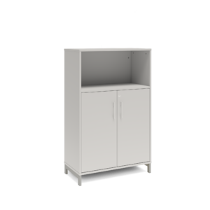 Origpic a b a — Bokhylla med delvis dörrar DNA – LJUSGRÅ – 2 storlekar. Från: