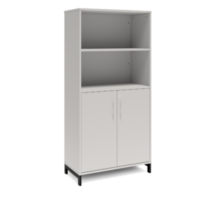 Origpic c b — Bokhylla med delvis dörrar DNA – LJUSGRÅ – 2 storlekar. Från: