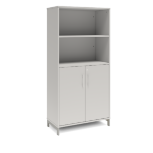 Origpic c c e — Bokhylla med delvis dörrar DNA – LJUSGRÅ – 2 storlekar. Från: