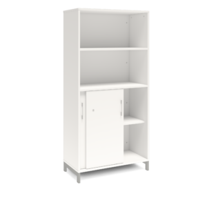 Origpic — Bokhylla med delvis skjutdörrar DNA – VIT – 2 storlekar. Från: