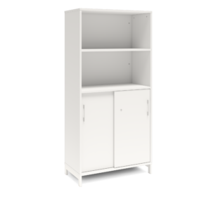 Origpic c cb — Bokhylla med delvis skjutdörrar DNA – VIT – 2 storlekar. Från: