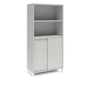 Origpic — Bokhylla med delvis skjutdörrar DNA – MÖRKGRÅ – 2 storlekar. Från: