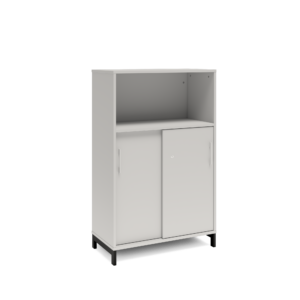 Origpic f — Bokhylla med delvis skjutdörrar DNA – MÖRKGRÅ – 2 storlekar. Från: