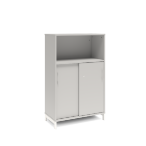 Origpic f — Bokhylla med delvis skjutdörrar DNA – MÖRKGRÅ – 2 storlekar. Från: