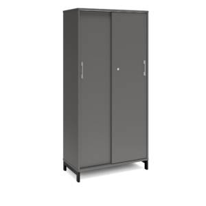 Origpic b fa — Skåp med skjutdörrar – Bredd 800 mm – DNA – Mörkgrå