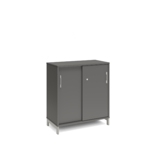 Origpic b d — Skåp med skjutdörrar – Bredd 800 mm – DNA – Mörkgrå