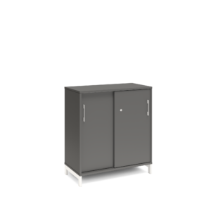 Origpic fb — Skåp med skjutdörrar – Bredd 800 mm – DNA – Mörkgrå