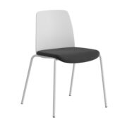 Origpic aa d c — Choice – Stol med tygsits, plastrygg och silver stativ