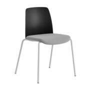 Origpic bd f — Choice – Stol med tygsits, plastrygg och vitt stativ