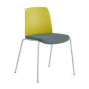 Origpic cf aa — Choice – Stol med tygsits, plastrygg och vitt stativ