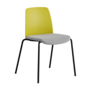 Origpic e — Choice – Stol med tygsits, plastrygg och svart stativ