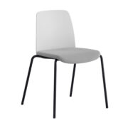 Origpic a — Choice – Stol med tygsits, plastrygg och svart stativ