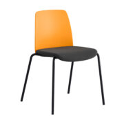 Origpic c — Choice – Stol med tygsits, plastrygg och svart stativ