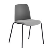 Origpic dc — Choice – Stol med tygsits, plastrygg och svart stativ