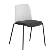 Origpic cc f — Choice – Stol med tygsits, plastrygg och svart stativ