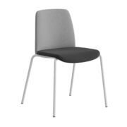 Origpic f — Choice – Tygklädd stol med vitt stativ