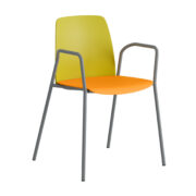 Origpic d dfe — Choice – Plaststol med armstöd och silver stativ