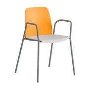 Origpic e a — Choice – Plaststol med armstöd och silver stativ