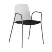 Origpic aea — Choice – Plaststol med armstöd och silver stativ