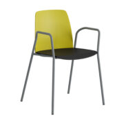 Origpic b adf — Choice – Plaststol med armstöd och silver stativ