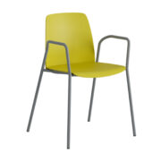 Origpic c d — Choice – Plaststol med armstöd och silver stativ