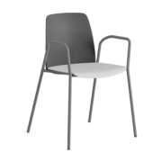 Origpic fcd — Choice – Plaststol med armstöd och silver stativ