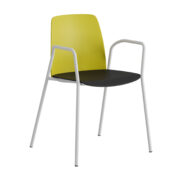 Origpic e — Choice – Plaststol med armstöd och vitt stativ