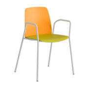 Origpic aad a — Choice – Plaststol med armstöd och vitt stativ