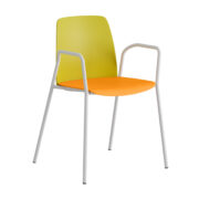 Origpic bb — Choice – Plaststol med armstöd och vitt stativ