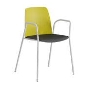 Origpic ca db — Choice – Plaststol med armstöd och vitt stativ